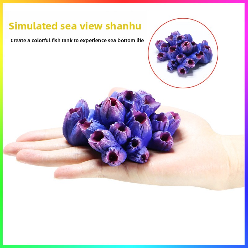 Aquarium Fish Unique - ดอกไม้ประดิษฐ์ SYSENCIAGA รูปทรงปะการัง ทำจากเรซิ่น ตกแต่งตู้ปลาทะเล ดูเหมือนปะการังนุ่ม