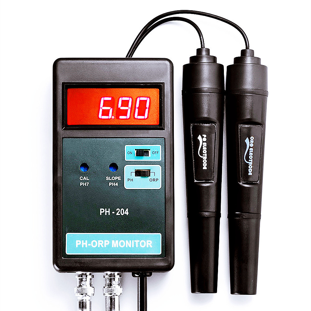 Aquarium Fish Online - เครื่องวัดค่า PH/ORP ดิจิตอล PH-204 พร้อมระบบควบคุมอุณหภูมิสำหรับตู้ปลา 0-14PH