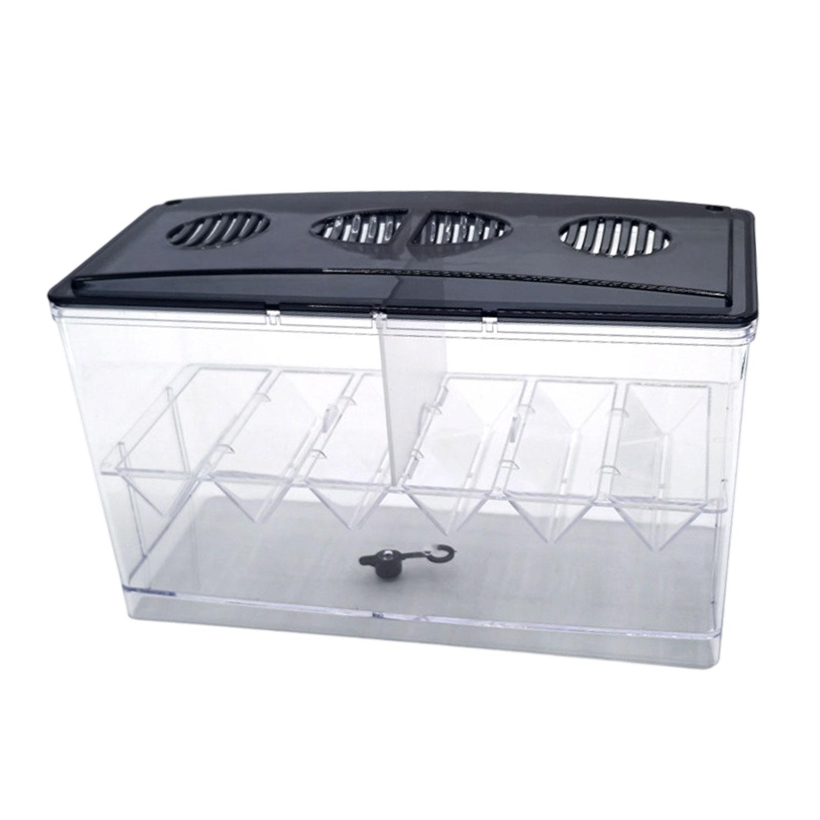 Aquarium Fish Tank Cleaner - กล่องแยกเพาะพันธุ์ปลาลอยน้ำแบบถอดได้โปร่งใสทำความสะอาดง่ายกล่องเพาะพันธุ์ตู้ปลาสำหรับปลาปิศาจกุ๊ย