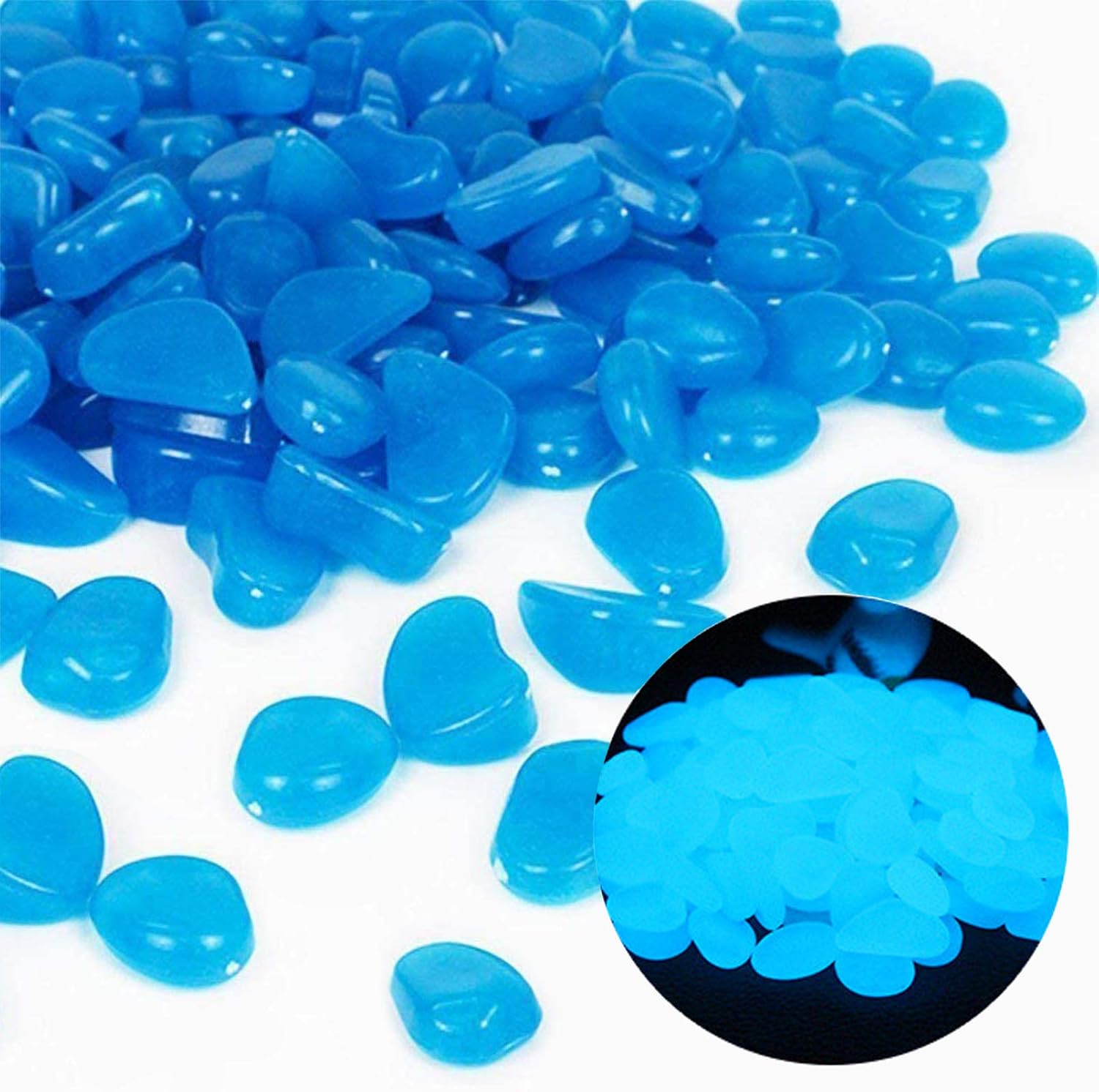 Aquarium Fish Quarantine - ถังปลา Rocks Glow Blue Pebbles สําหรับ
