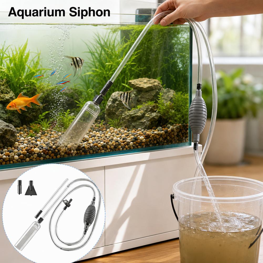 ชุดอุปกรณ์เปลี่ยนน้ำตู้ปลาแบบใ - Aquarium Fish Tank Cleaner บทวิจารณ์และราคา