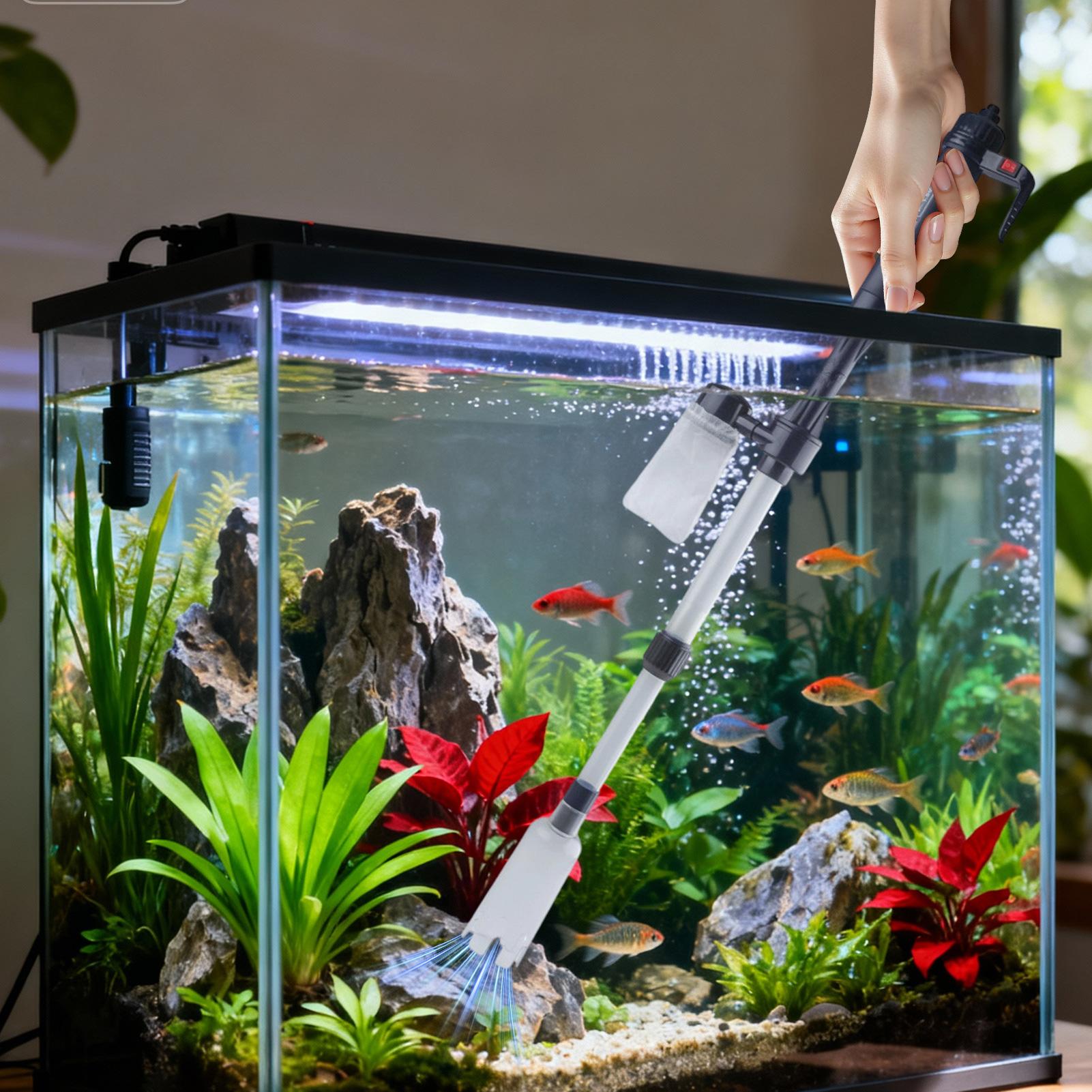 เครื่องดูดฝุ่นกรวดตู้ปลาแบบปรั - Aquarium Fish Tank Cleaner บทวิจารณ์และราคา
