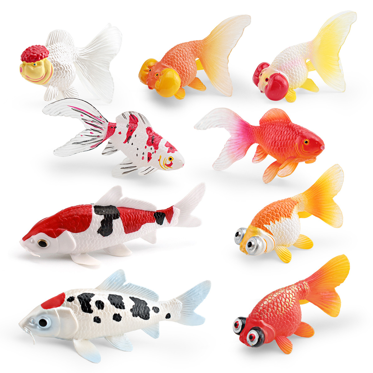 ปลาทองพลาสติกหลากสีสัน เหมือนจ - Fish In Aquarium Picture บทวิจารณ์และราคา