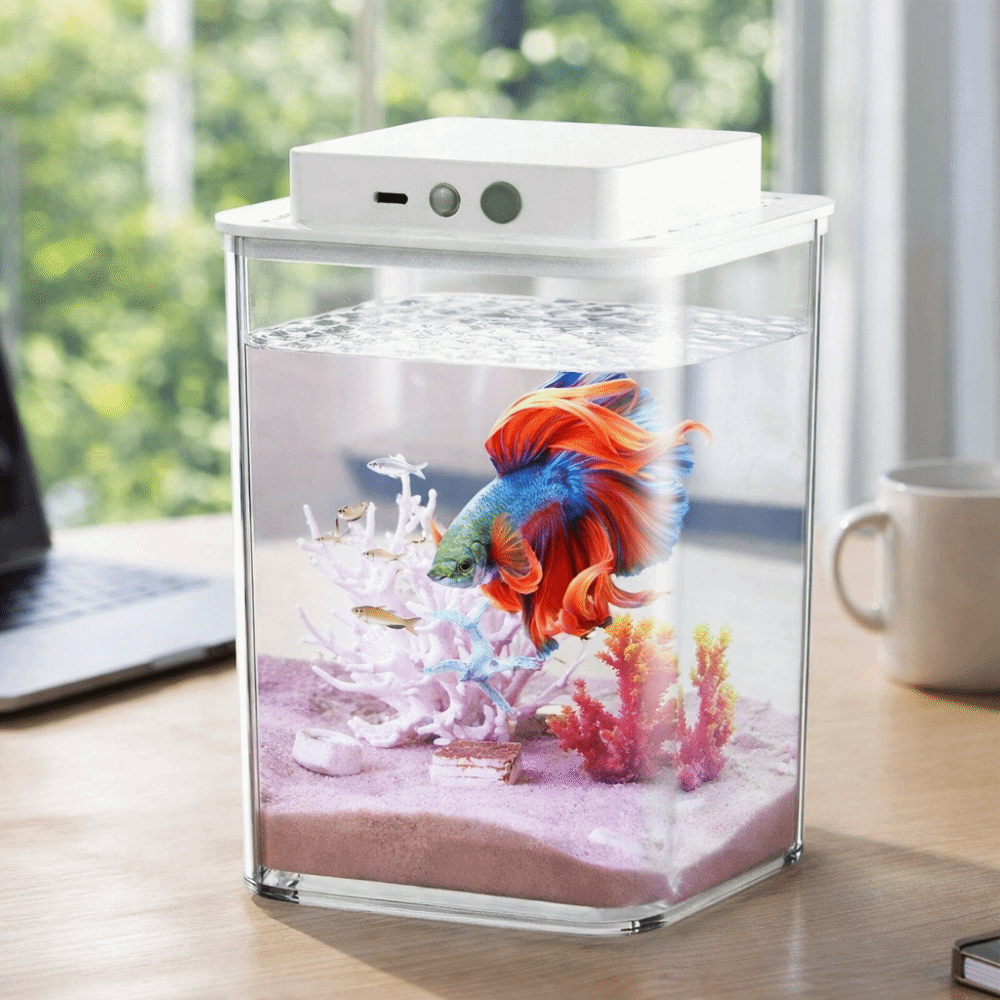 ตู้ปลาเบตต้าใสพร้อมไฟ LED อัจฉ - Aquarium Fish Betta บทวิจารณ์และราคา