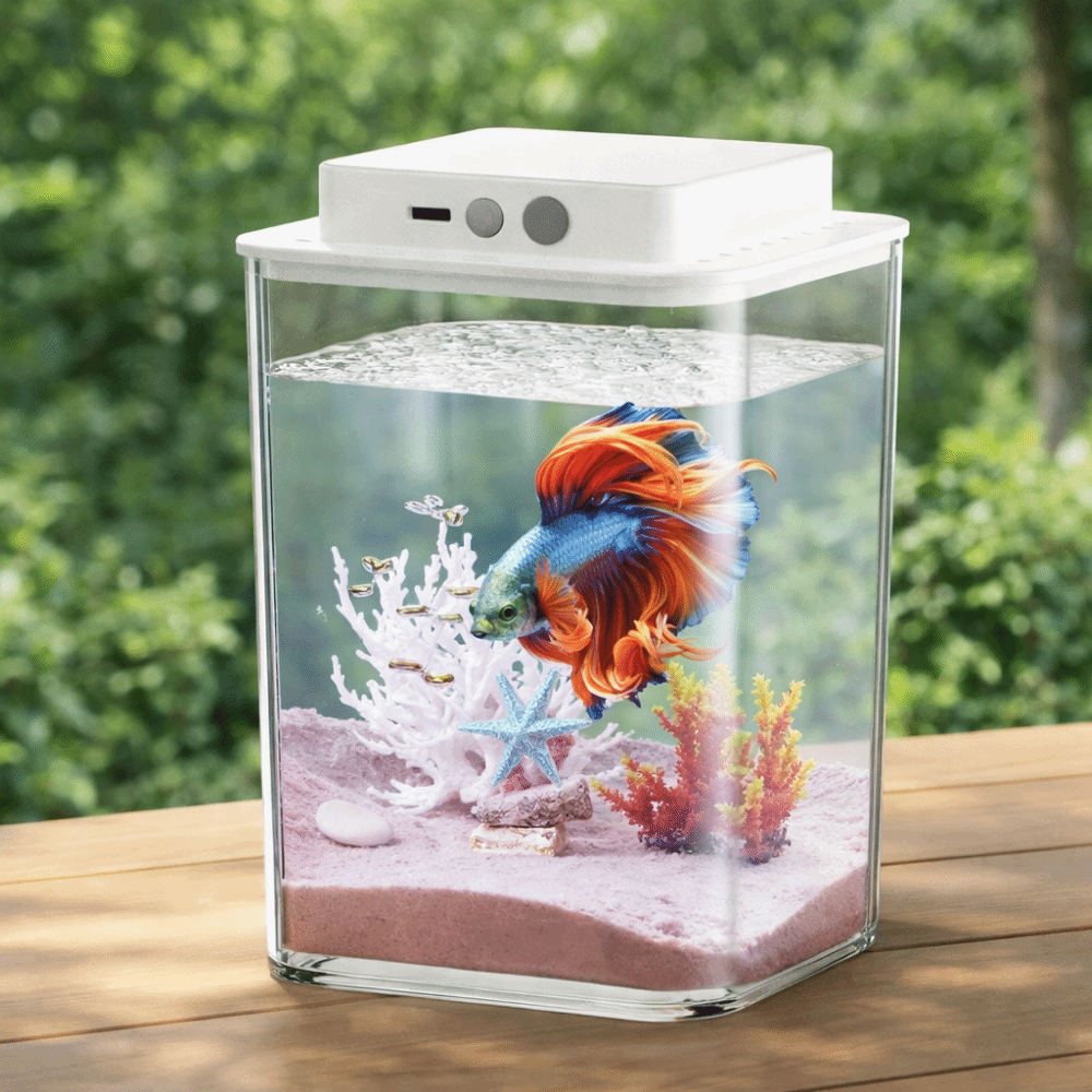 ตู้ปลาเบตต้าใสพร้อมไฟ LED อัจฉ - Aquarium Fish Betta บทวิจารณ์และราคา