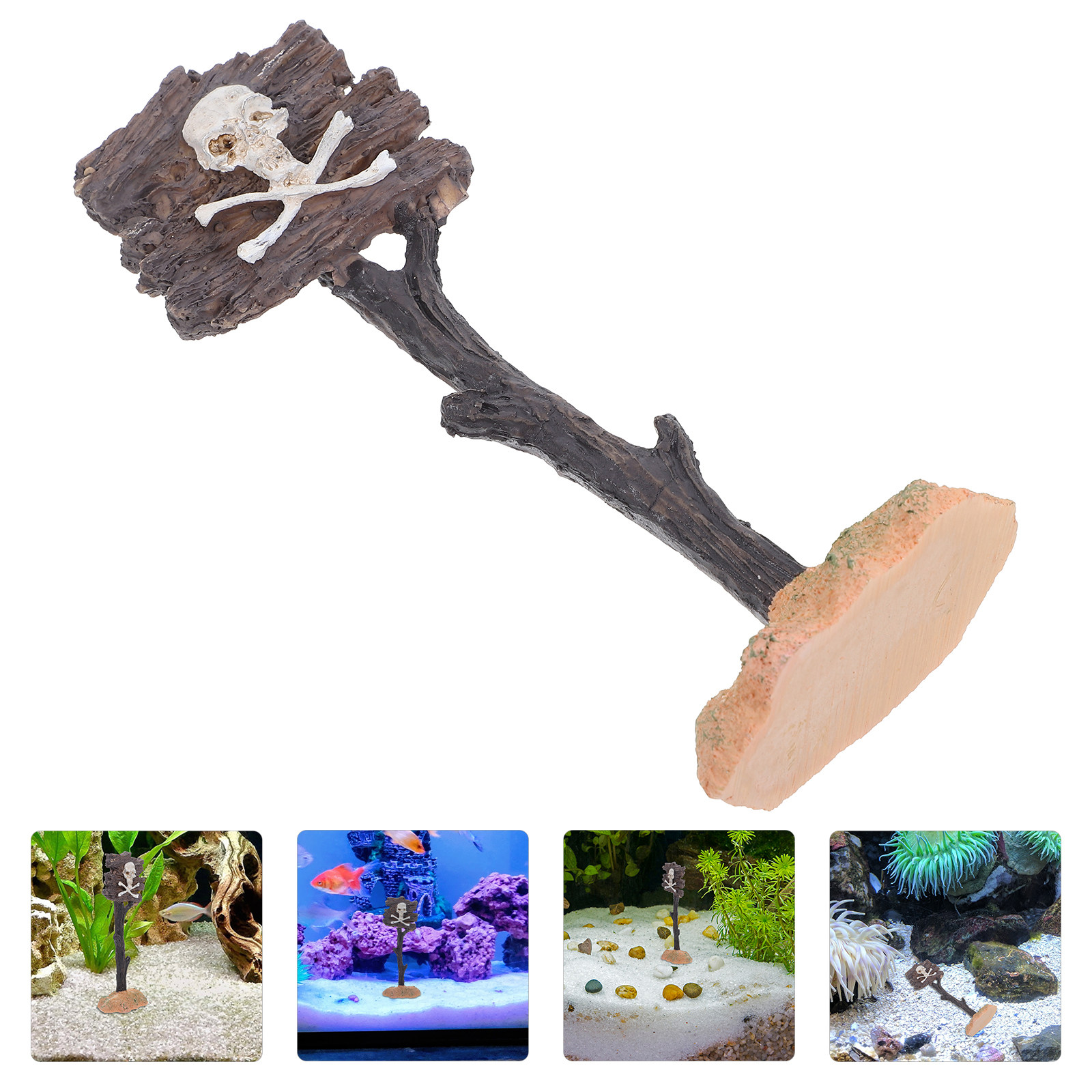 ป้ายเตือนรูปหัวกะโหลก ของตกแต่ - Aquarium Fish Unique บทวิจารณ์และราคา