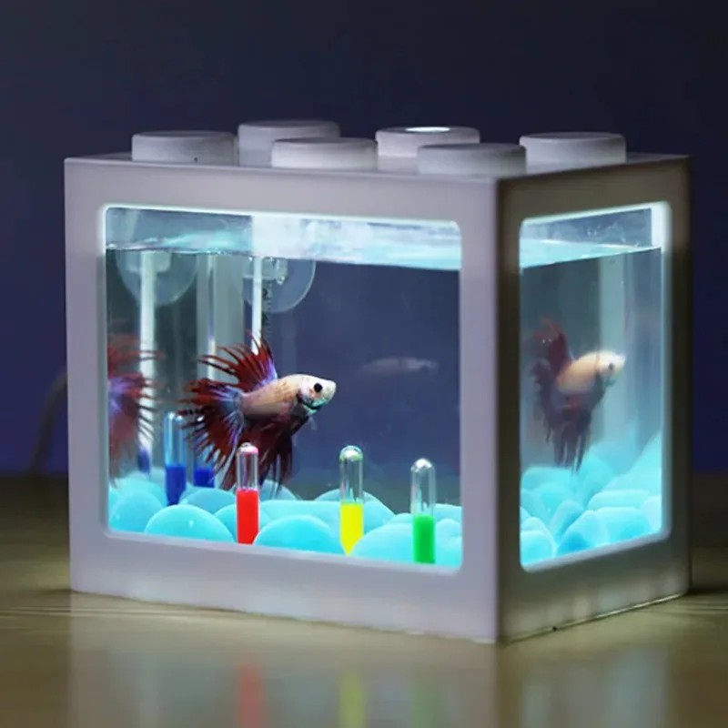 1L USB LED Desktop Mini Aquari - Aquarium Fish Betta บทวิจารณ์และราคา